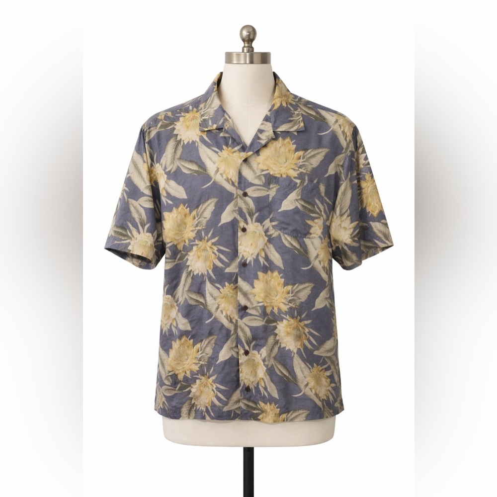 100% SILK Tommy Bahama Short Sleeve Button Down SZ XL​​​​